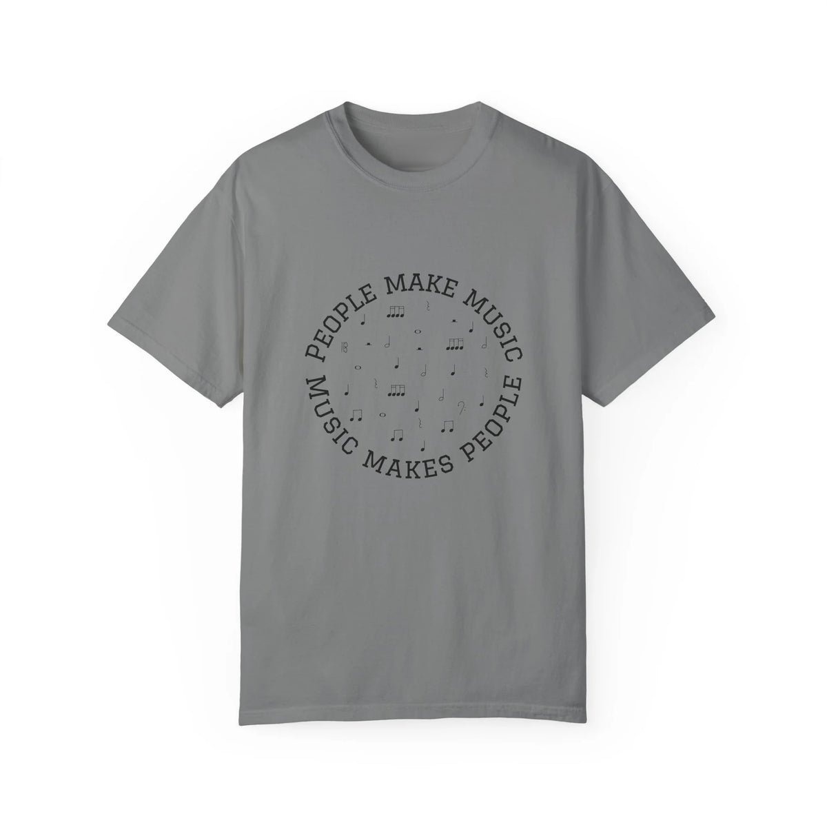 MUSMEA People Make Music tee in Grey