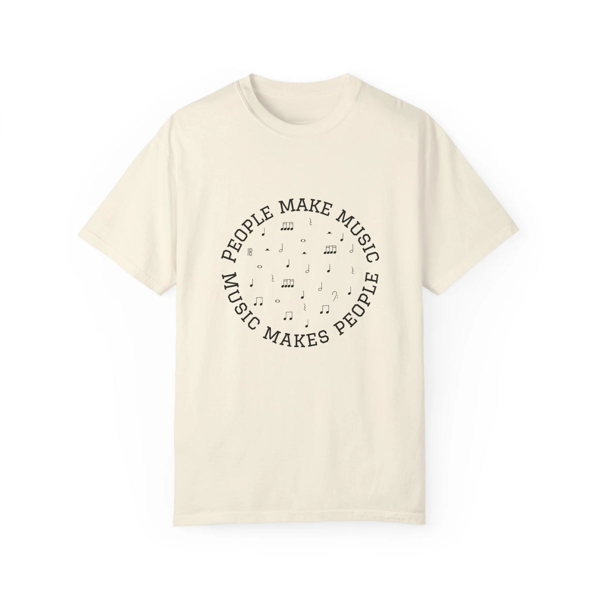 MUSMEA People Make Music tee in Ivory